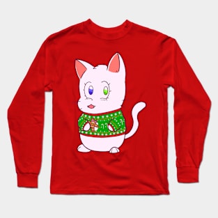 Ugly Sweater Cat Long Sleeve T-Shirt